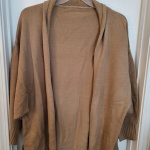 SHEIN Tan Open Front Cardigan